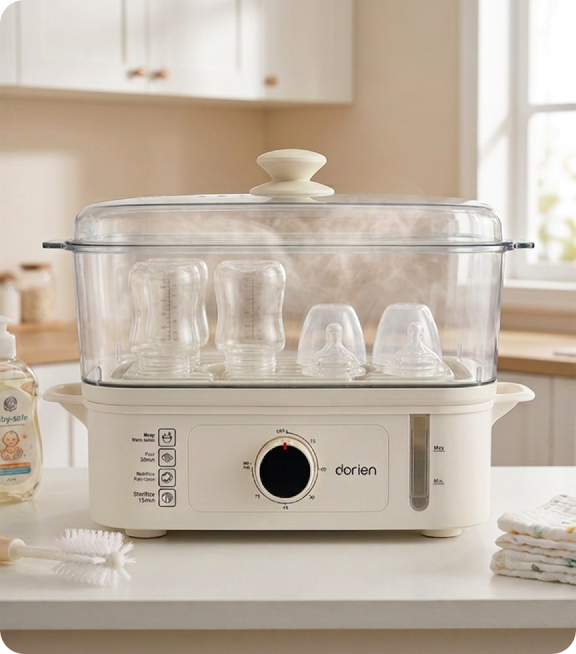 Food Steamer - Sterilizing Baby Bottles